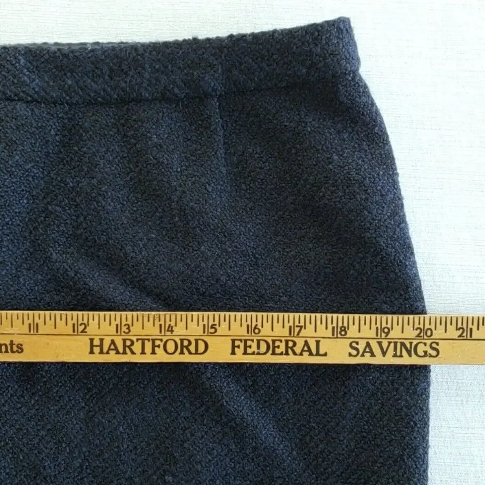 Gap Wool Blend Skirt Womens 10 Navy Blue Mini Lined Career Casual Academia Twee